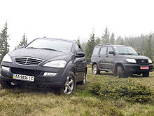Внедорожники SsangYong Kyron и UAZ Patriot прошли проверку экстремальным бездорожьем - внедорожник