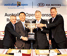 Kia Motors выступит главным спонсором Открытого чемпионата Австралии до 2013 года - KIA