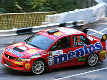 Александр Салюк мл. на Mitsubishi Lancer Evolution IX снова стал чемпионом на Prime Yalta Rally 2010 - Mitsubishi